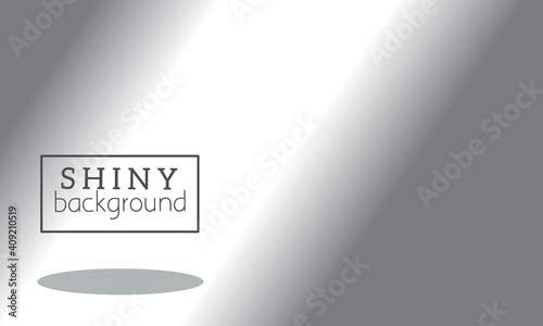 shiny background with shadow for product. white highlight gray gradient effect. vector