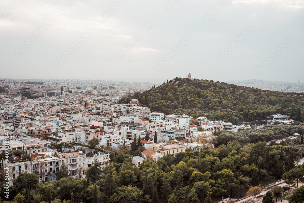 panorama of the Athens Greece