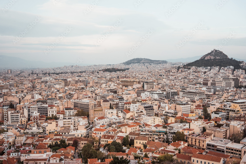 Panorama of Athens, Greece 