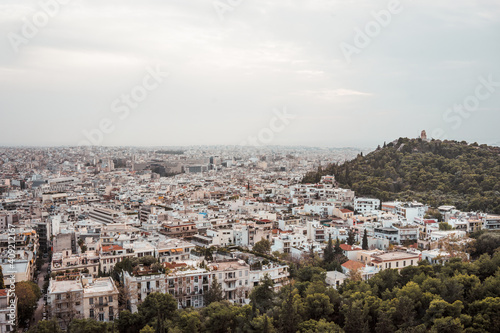 Fototapeta Naklejka Na Ścianę i Meble -  Panoramic view at Athens old town 