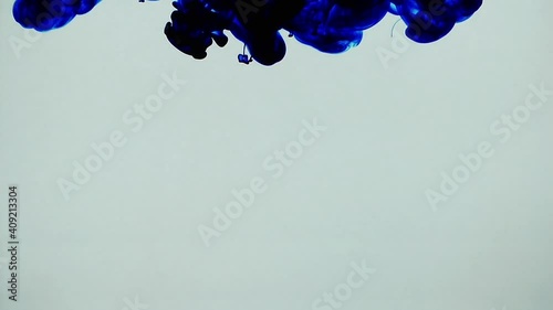 blue ink in the water