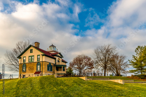 Old Lighthouse view in Michigan City of Indiana State