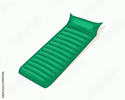 Camping inflatable mattress icon vector design. Equipment camping and hiking