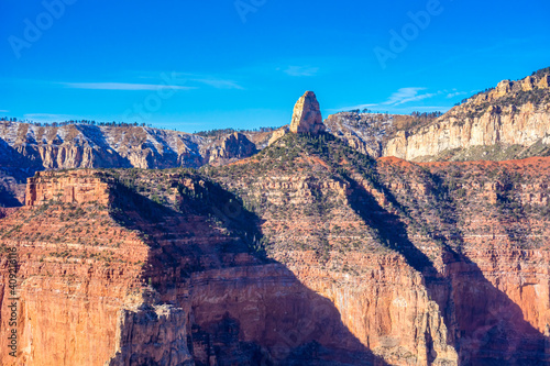 USA, Arizona, Grand Canyon National Park. Helicopter view..
