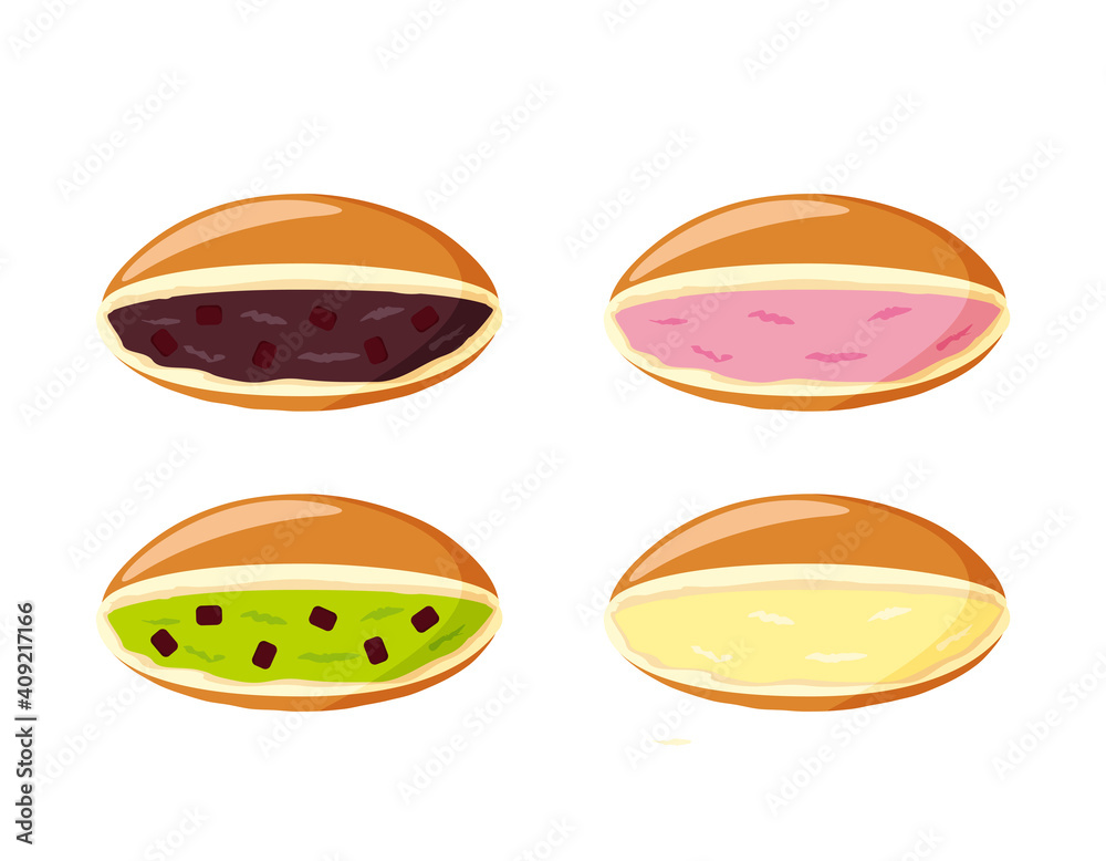 どら焼きのベクターイラスト 和菓子 どら焼きのベクターイラスト 和菓子