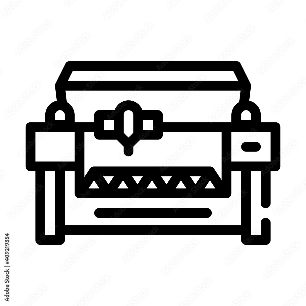 laser engraving and cutting machine line icon vector illustration laser engraving and cutting machine line icon vector illustration