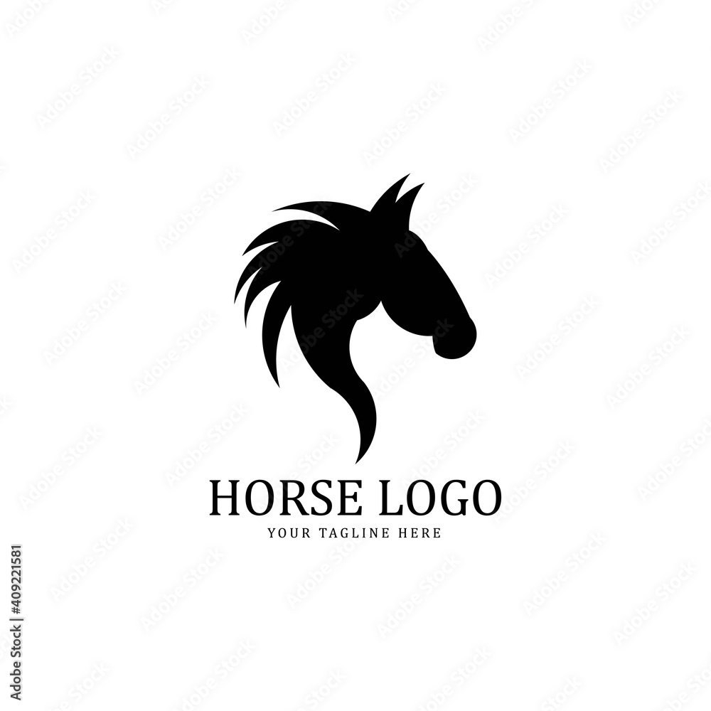Naklejka Horse logo design concept, vector illustration