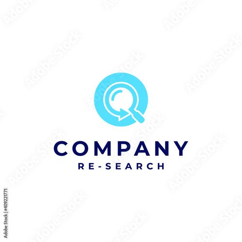 magnifying glass logo vector modern simple sophisticated design