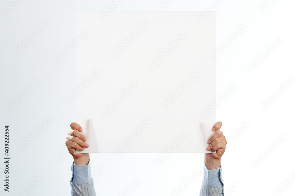 Hands showing empty template Hands showing empty template