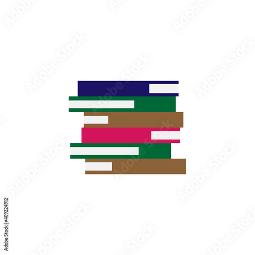 stack of books. vector flat illustration