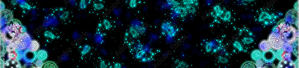 Obraz premium Abstract Banner - green and blue colours