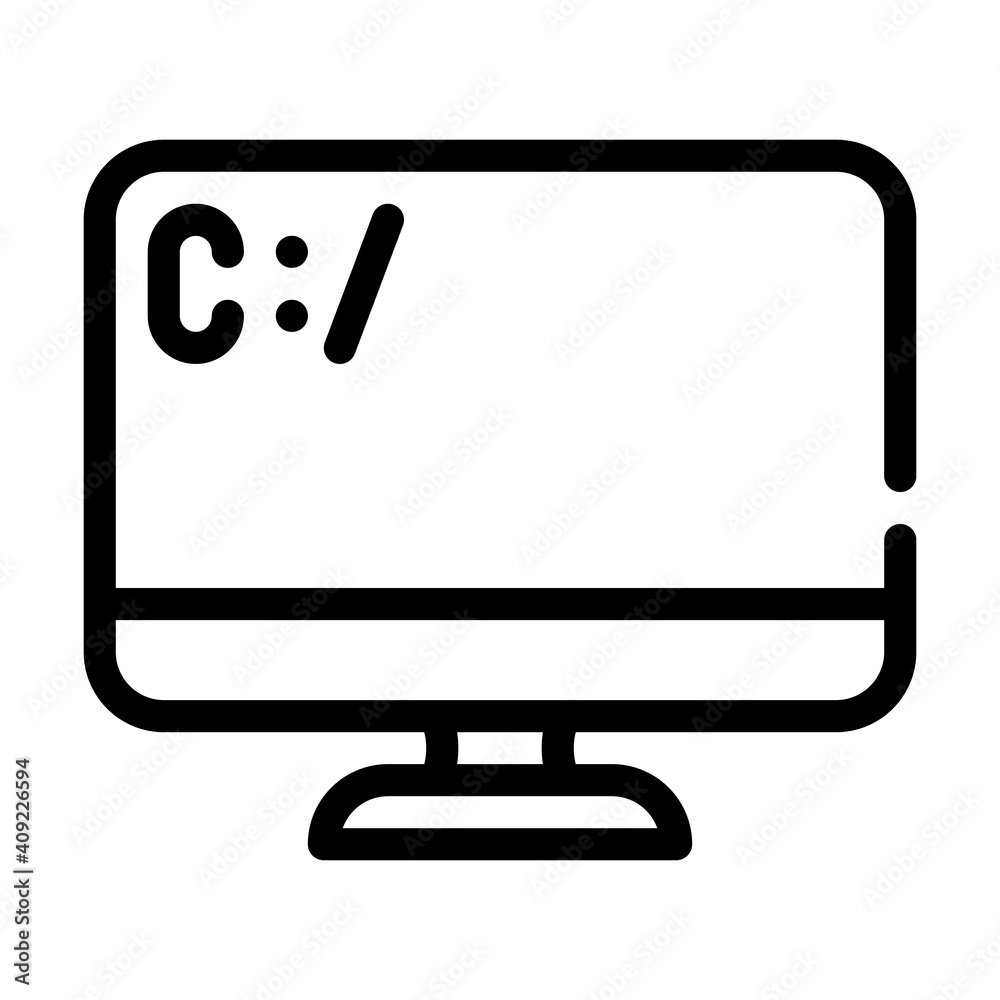 coding operating system line icon vector illustration coding operating system line icon vector illustration
