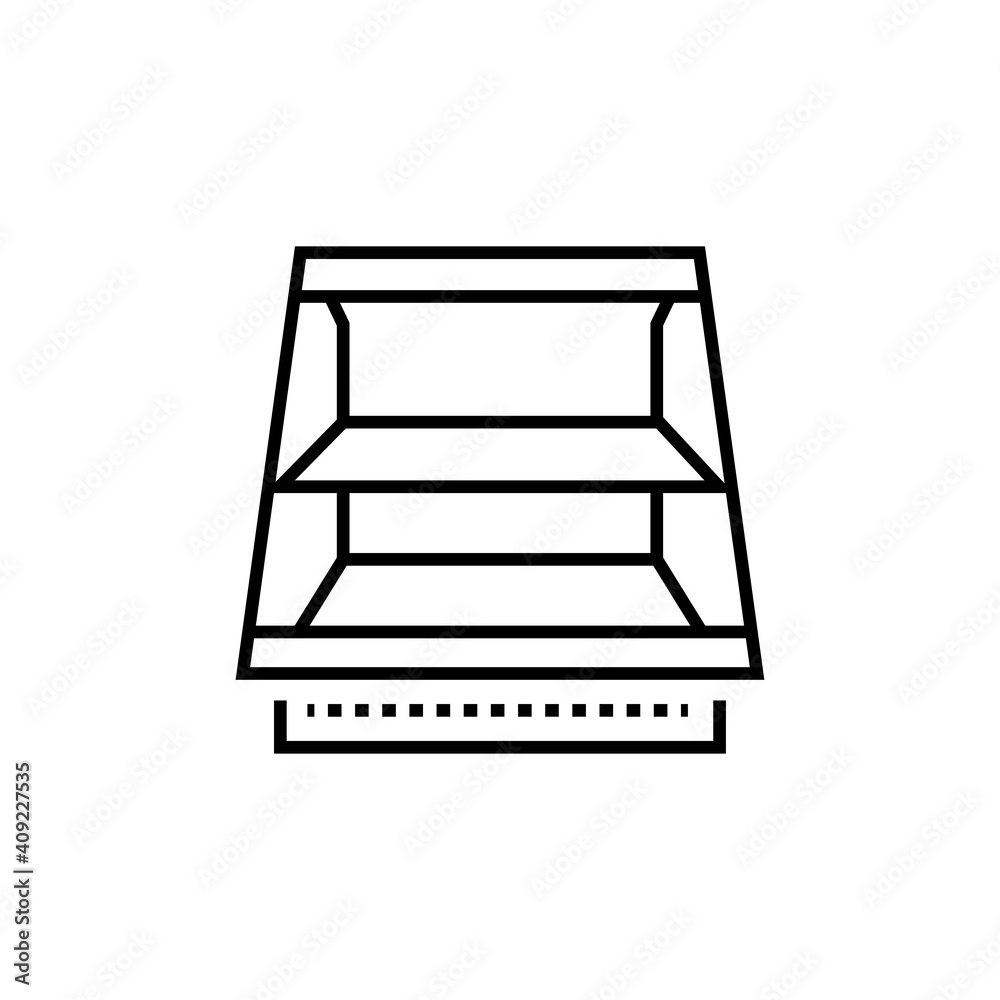Commercial Fridge icon. Household equipment vector illustration. Commercial Fridge icon. Household equipment vector illustration.
