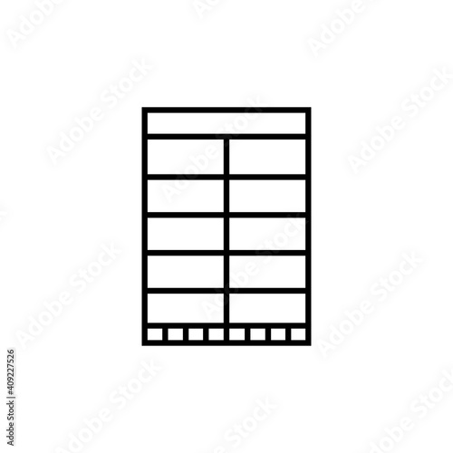 Double Fridge icon. Household equipment vector illustration.