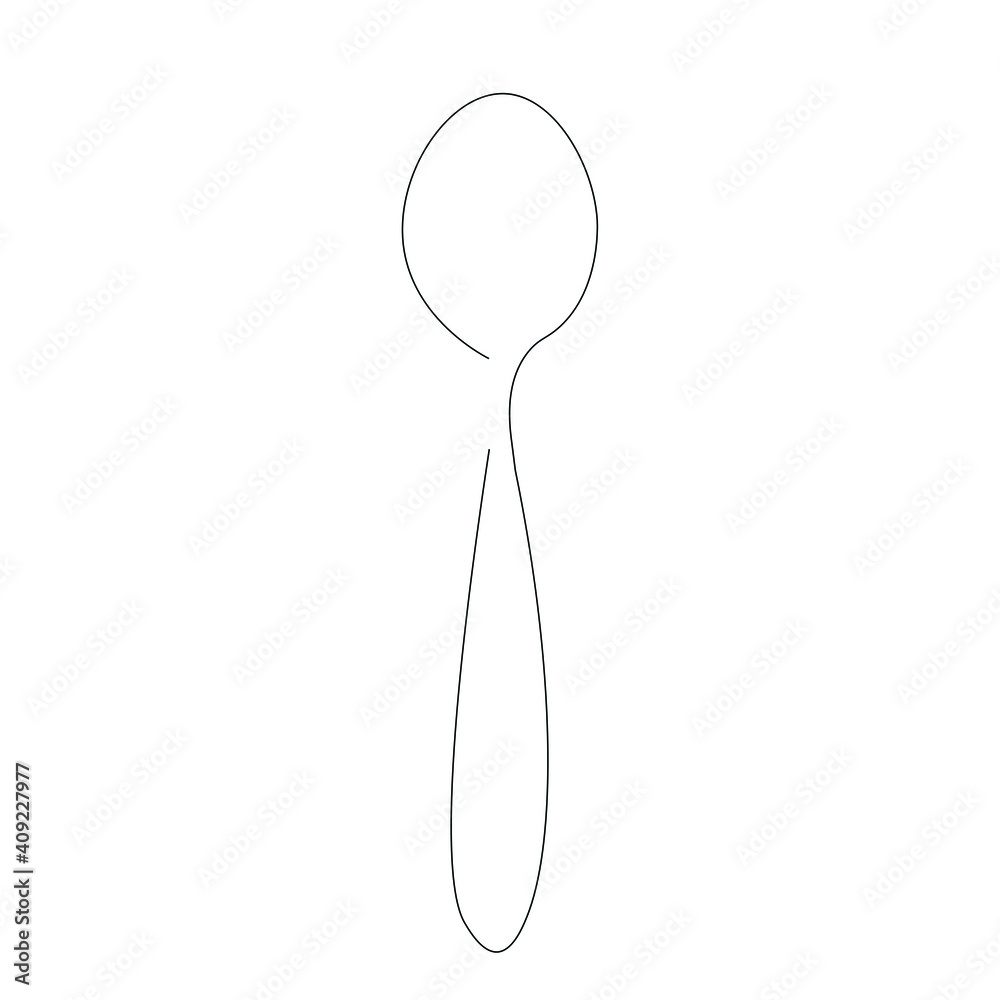 Spoon on white background, vector illustration Spoon on white background, vector illustration