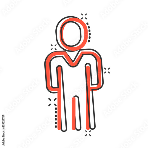 People communication icon in comic style. People cartoon vector illustration on white background. Partnership splash effect business concept.