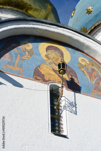 Trinity Sergius Lavra. Sergiyev Posad, Russia. Popular landmark. UNESCO World Heritage Site. Color winter photo	 photo