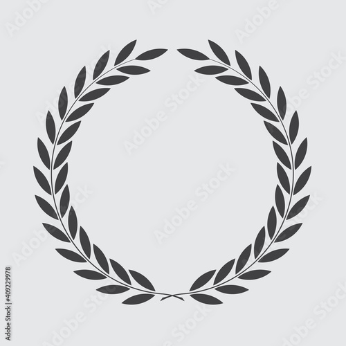 icon laurel wreath, spotrs design - illustration Black
