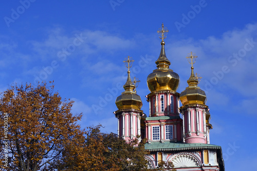 Trinity Sergius Lavra. Sergiyev Posad, Russia. Popular landmark. UNESCO World Heritage Site. Color winter photo	 photo