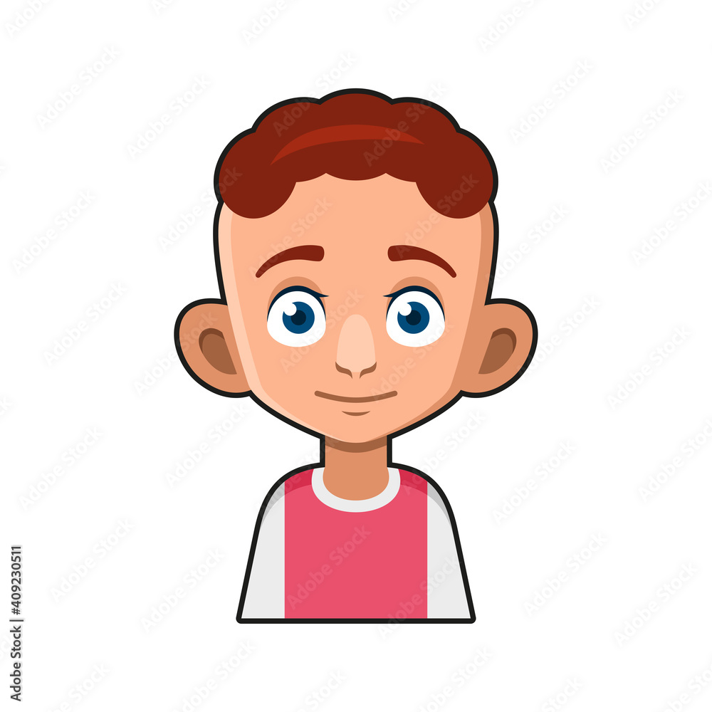 Cute Young Man Avatar Character. Cartoon Style Userpic Icon. Vector