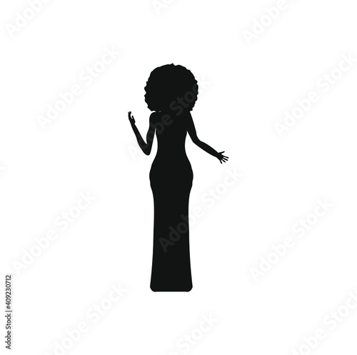 background of black woman singing jazz