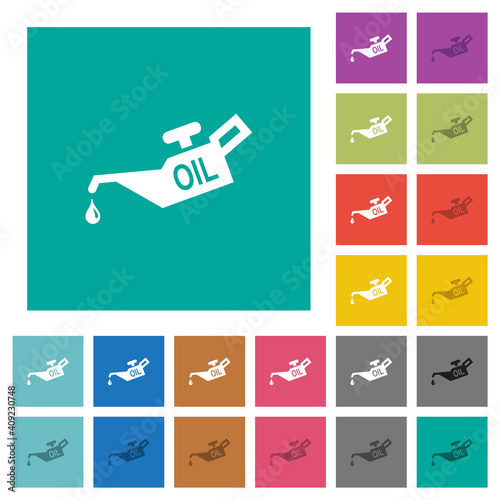 Oiler square flat multi colored icons