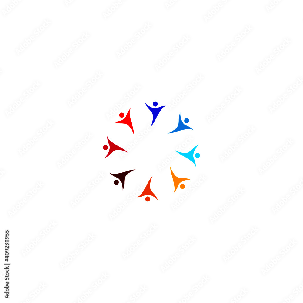 People Colorful sign, symbol, art, logo isolated on white People Colorful sign, symbol, art, logo isolated on white