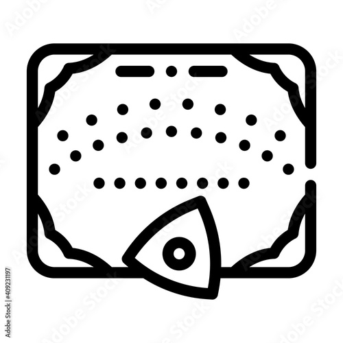 ouija board for communicating with spirits line icon vector illustration