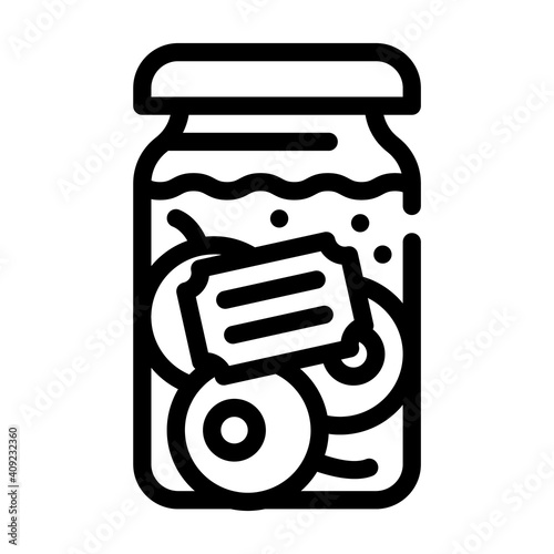 preserved eyes line icon vector illustration flat