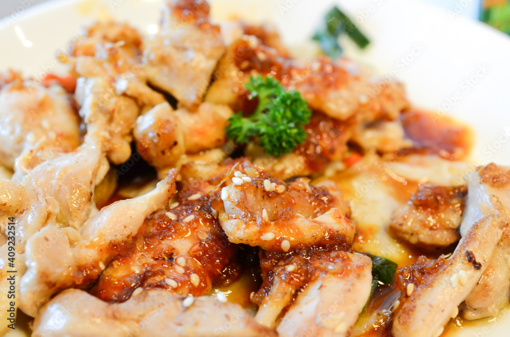 chicken with rice sauce cooked chicken with rice sauce cooked