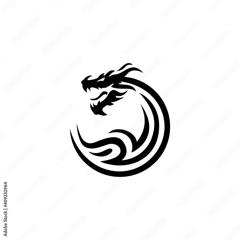 Illustration of Traditional chinese Dragon Chinese Logo, 
vector illustration
