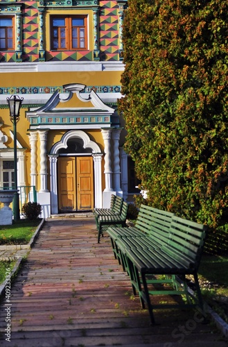 Trinity Sergius Lavra. Sergiyev Posad, Russia. Popular landmark. UNESCO World Heritage Site. Color winter photo 