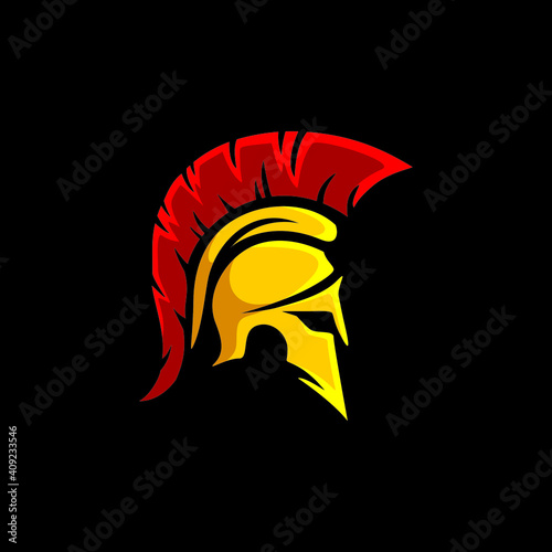Spartan warrior symbol, emblem. Spartan helmet logo,  
Spartan Greek gladiator helmet logo