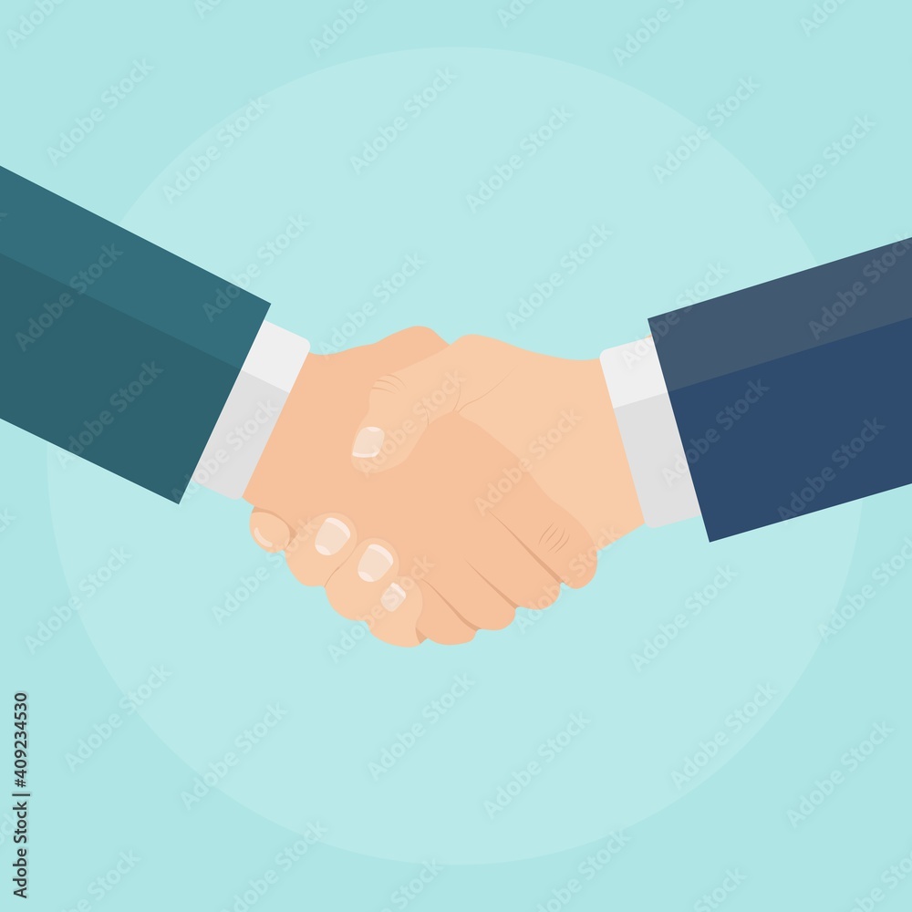 Business partnership concept. Handshake. Vector illustration Business partnership concept. Handshake. Vector illustration