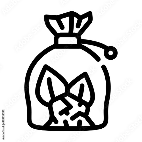 witches pouch line icon vector illustration flat