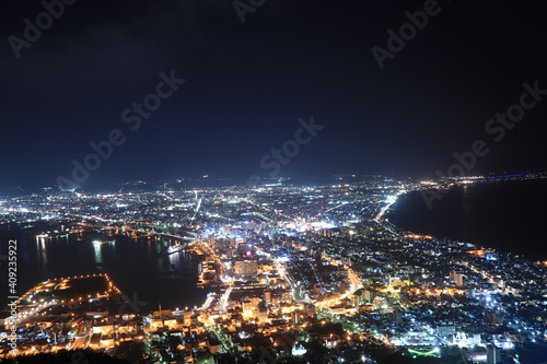 北海道　函館山から見る函館の夜景
