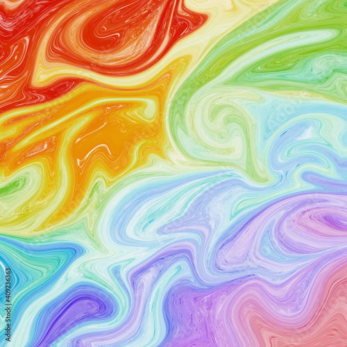 Bright rainbow colors fluid art background. LGBT multicolored abstract background.