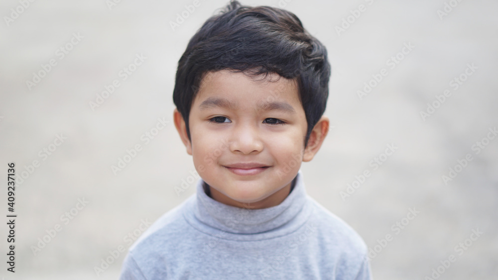 Cute Asian child. Little boy 3 year old smile do a happy face concept Cute Asian child. Little boy 3 year old smile do a happy face concept
