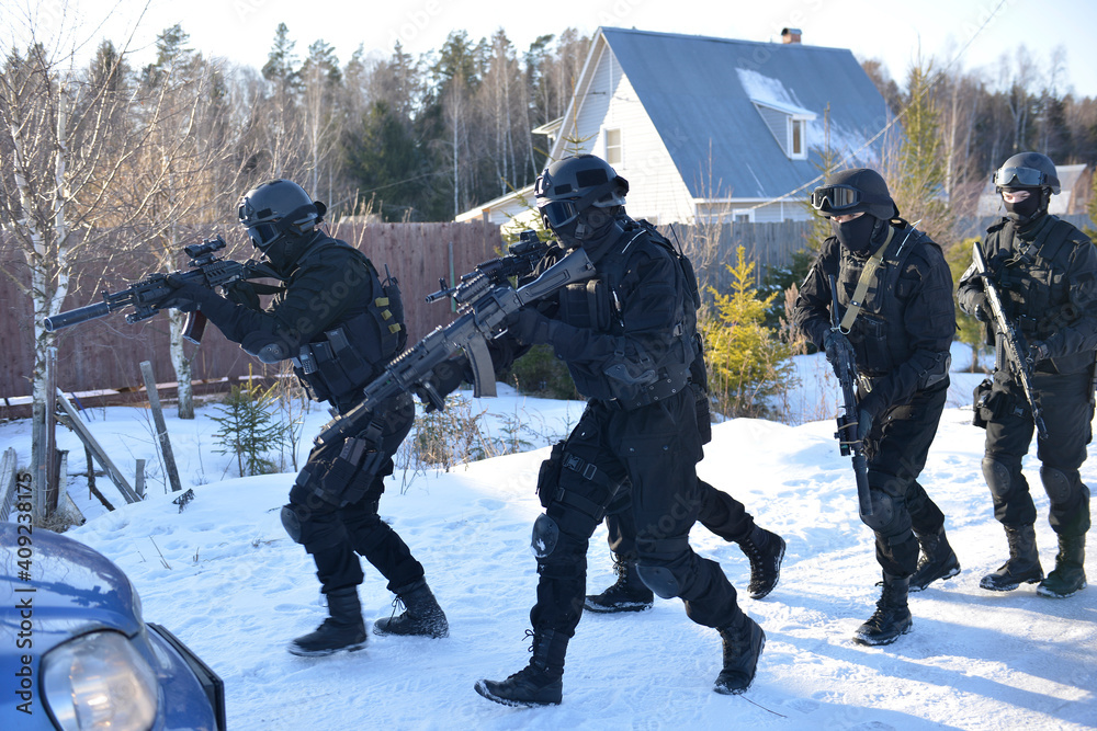 actors who play special forces soldiers on film set Stock Photo | Adobe ...