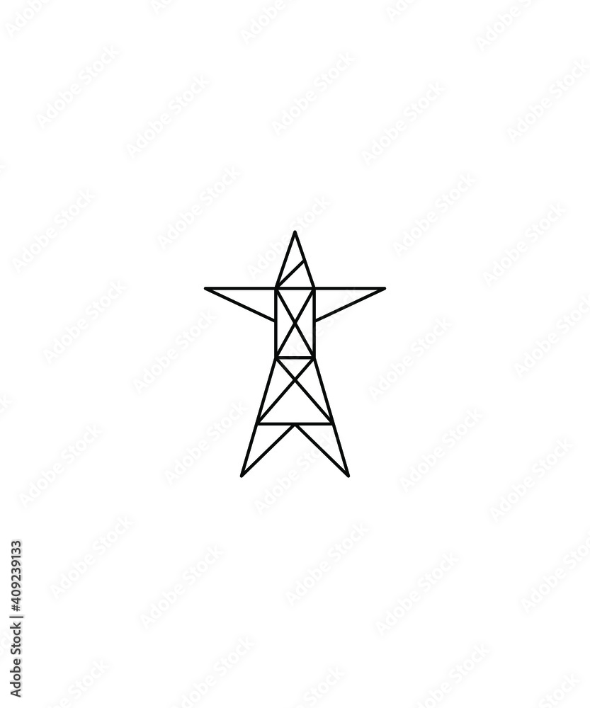 electric pole icon,vector best line icon.