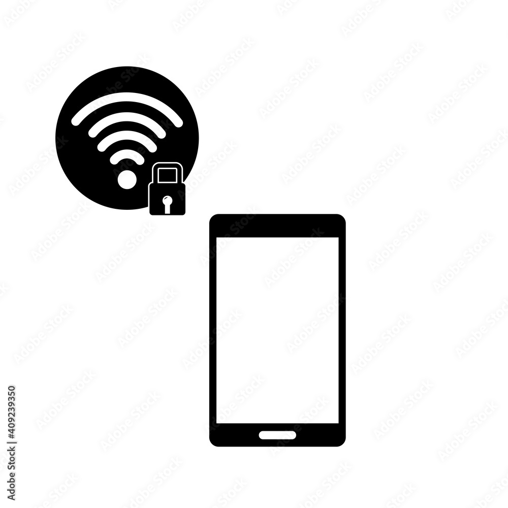 Wifi icons set. set of wifi filled icons such as opened security lock Wifi icons set. set of wifi filled icons such as opened security lock