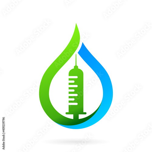 vaccination vector with droplet symbol