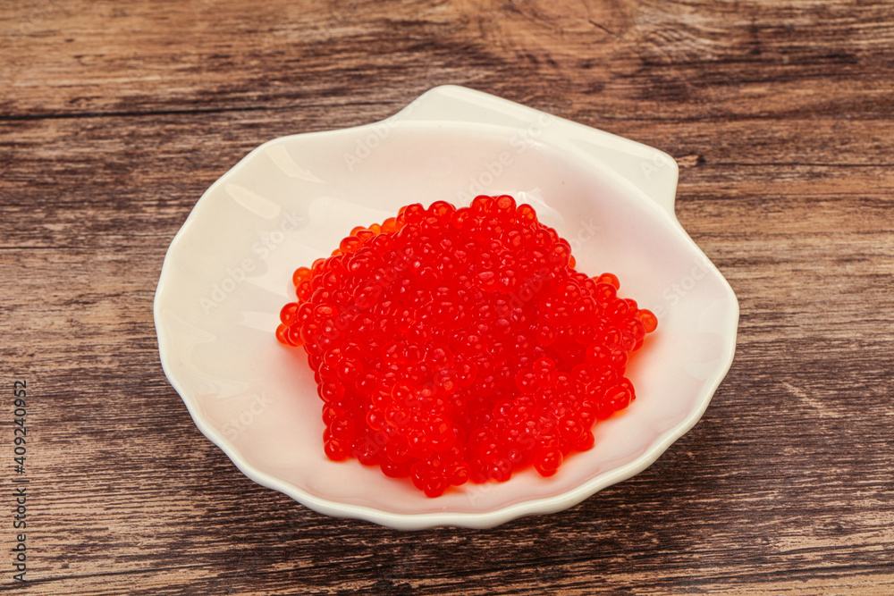 Red salmon caviar in the bowl Red salmon caviar in the bowl