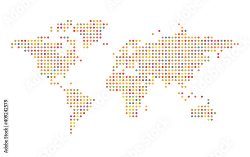 Fototapeta Naklejka Na Ścianę i Meble -  Colorful world map mosaic