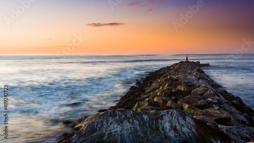 sunset over the sea