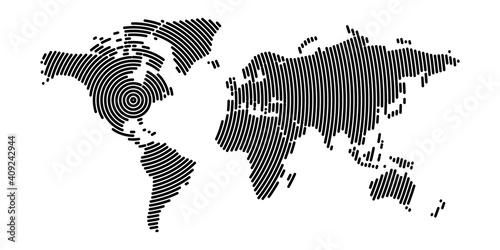 World map modern design