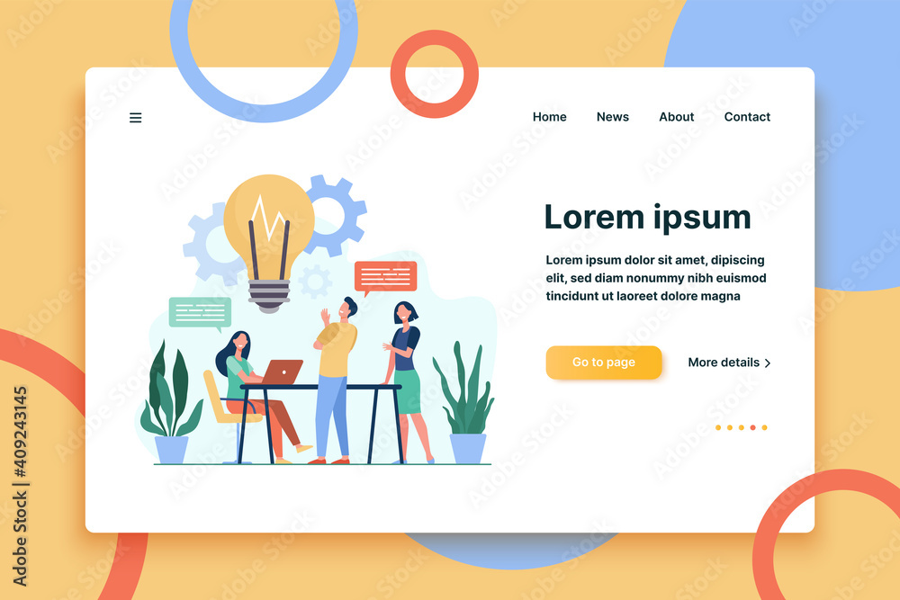 Colleagues Sharing Thoughts And Ideas Flat Vector Illustration Cartoon Colleagues sharing thoughts and ideas flat vector illustration cartoon