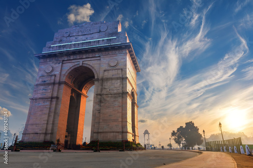 Obraz na płótnie India Gate in New Delhi, sunset view w salonie