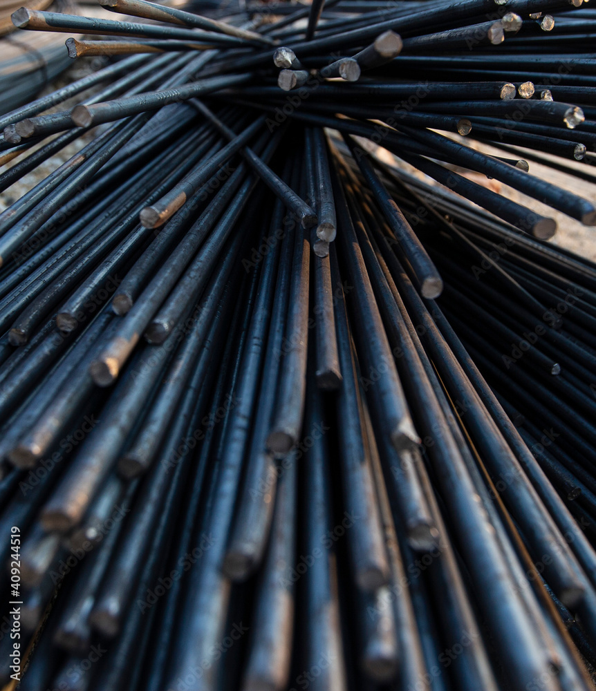 iron wire in construction site iron wire in construction site