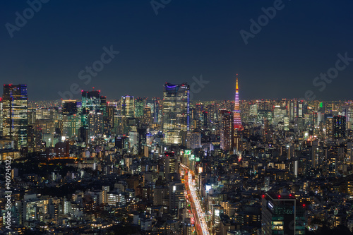 Wallpaper Mural 東京都渋谷区から見た東京の夜景 Torontodigital.ca